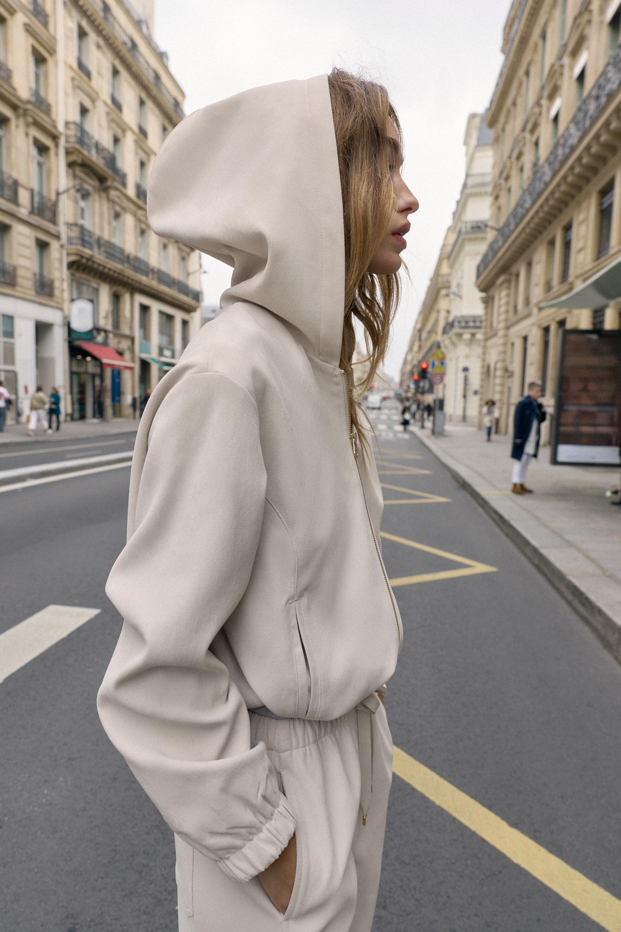 HOODED BOMBER JACKET